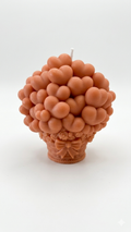 Vela Decorativa Bouquet de Corações – vela artesanal terracota em forma de buquê de corações com base decorada